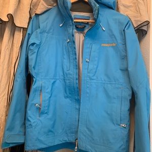 Patagonia women’s waterproof hard shell ski jacket.